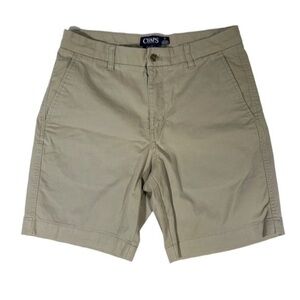 Chaps Flat Front Stretch Twill Casual Shorts 8” Inseam, Men’s Waist Size 36